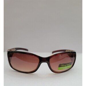 NWT Panama Jack Rhinestone Flowers Wrap Polarized Sunglasses #94680
